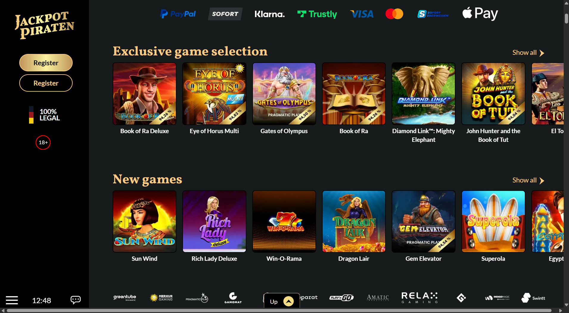 7. JackpotPiraten- Ausgewogenes Pay N Play Casino Angebot