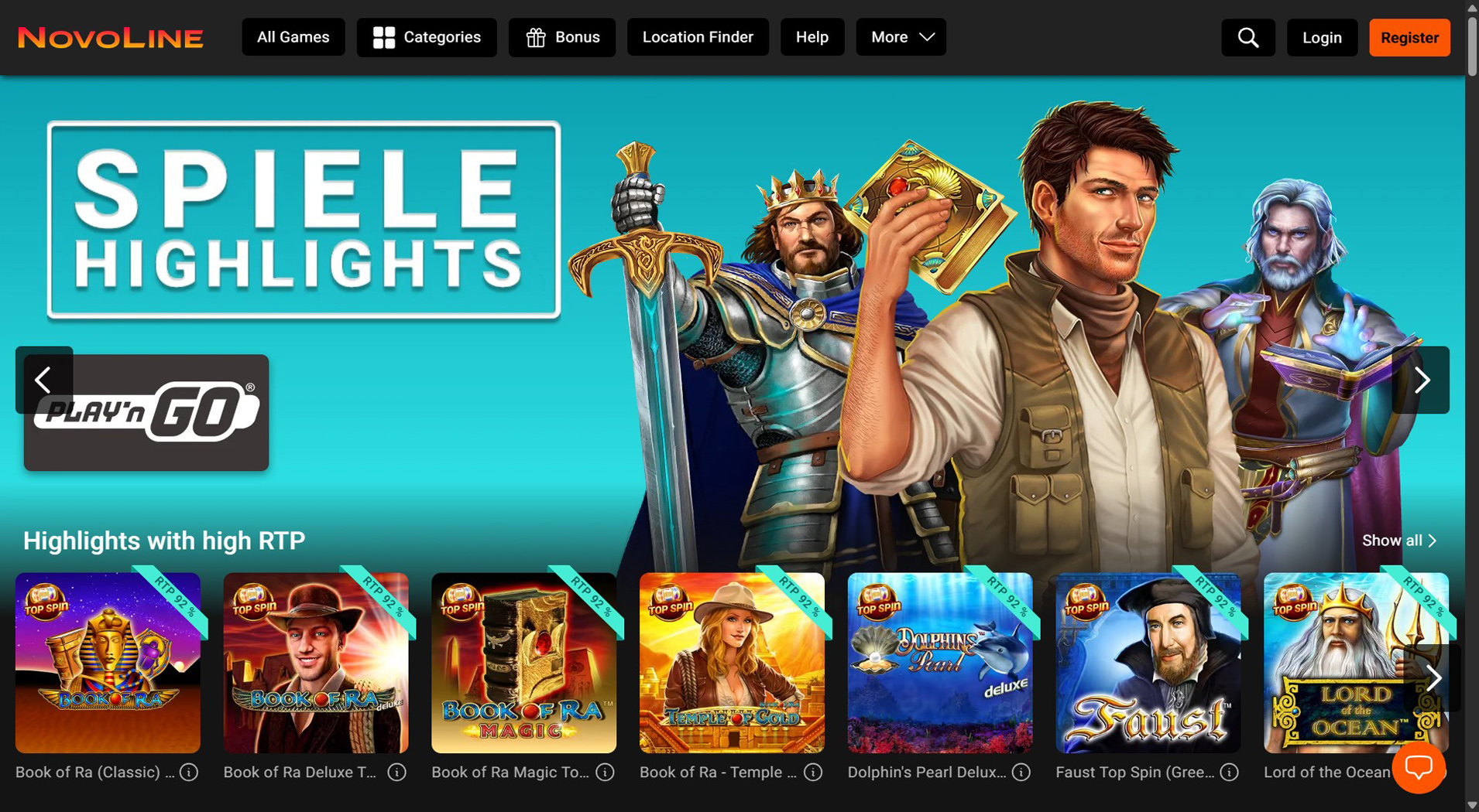 10. Novoline.de – Zuverlässige Pay N Play Casino-Auswahl